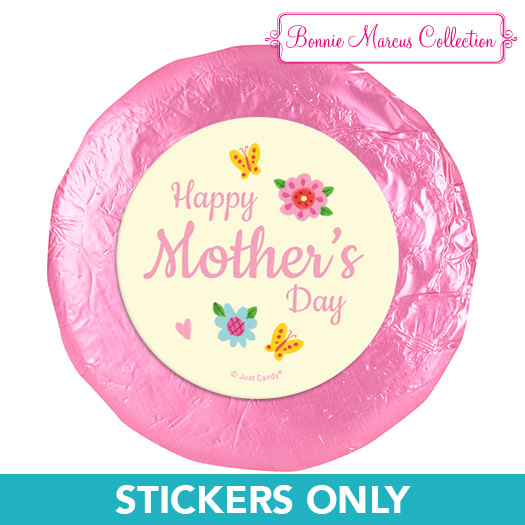 Mother's Day Spring Flowers 1.25" Stickers (48 Stickers)