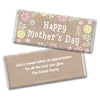 Personalized Bonnie Marcus Collection Mother's Day Pastel Flowers Chocolate Bar Wrappers