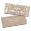 Personalized Bonnie Marcus Collection Mother's Day Pastel Flowers Chocolate Bar Wrappers