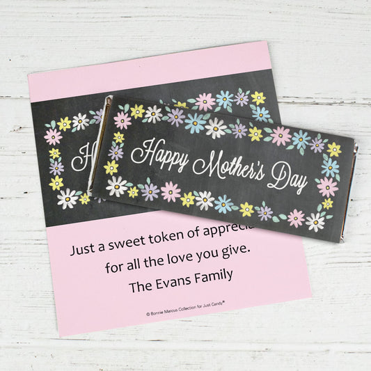 Personalized Bonnie Marcus Collection Mother's Day Script Chocolate Bar Wrappers