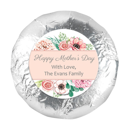 Mother's Day Painted Flowers 1.25" Stickers (48 Stickers)