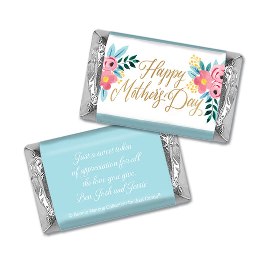 Personalized Bonnie Marcus Mother's Day Hershey's Miniatures Wrappers Floral