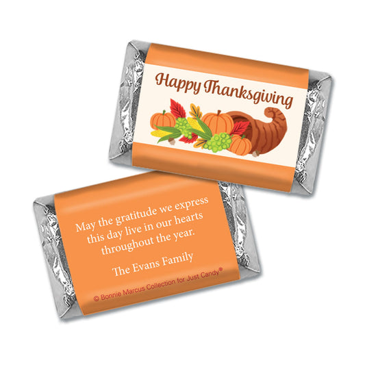 Personalized Bonnie Marcus Thanksgiving Cornucopia Mini Wrappers Only