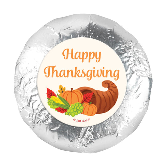 Thanksgiving Cornucopia 1.25" Stickers (48 Stickers)