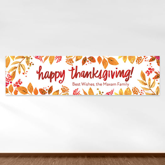 Personalized Bonnie Marcus Thanksgiving Fall Foliage 5 Ft. Banner