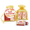 Personalized Thanksgiving Fall Foliage Hershey's Miniatures in Organza Bags with Gift Tag