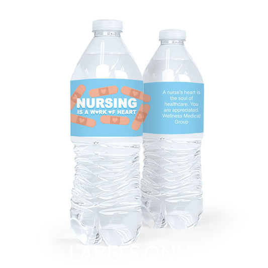 Nurse Appreciation Bandage Water Bottle Sticker Labels (5 Labels)