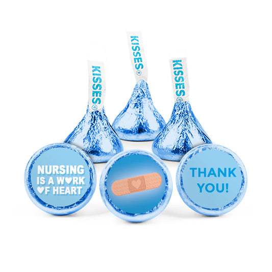 Personalized Nurse Appreciation Heart Bandage Hershey's Kisses