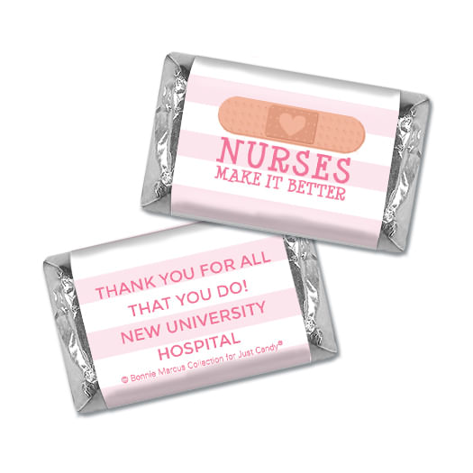 Personalized Bonnie Marcus Collection Nurse Appreciation Stripes Hershey's Miniatures