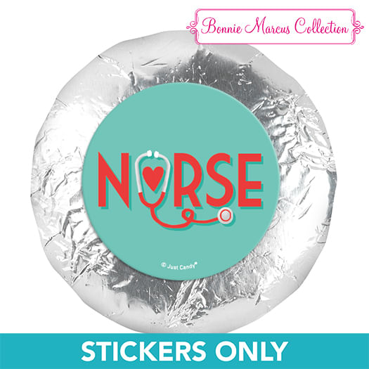 Nurse Appreciation Red Heart 1.25" Stickers (48 Stickers)