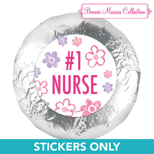 Nurse Appreciation Flowers 1.25" Stickers (48 Stickers)