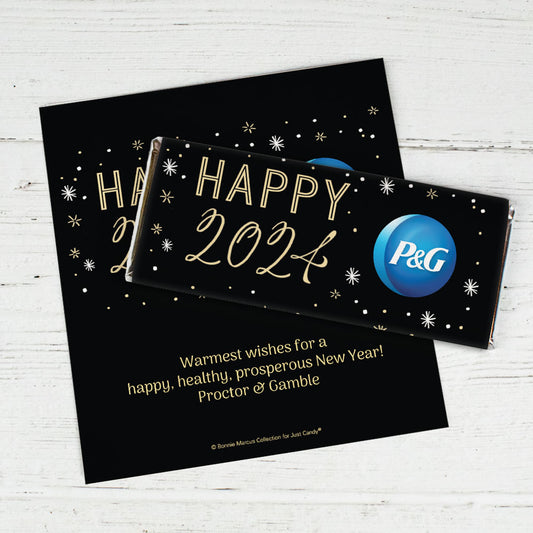 New Year's Eve Favor Personalized Chocolate Bar Wrappers