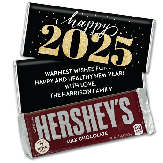 Personalized New Years Royal Glitz Hershey's Hershey's Milk Chocolate Bar & Wrapper