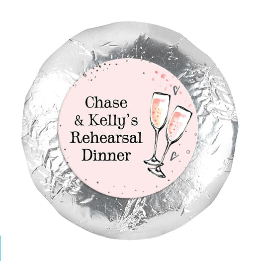 Rehearsal Dinner The Bubbly Custom 1.25" Stickers (48 Stickers)