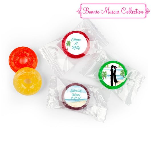 Bonnie Marcus Collection Tropical I Do Rehearsal Dinner StickersPersonalized LifeSavers 5 Flavor Hard Candy (300 Pack)