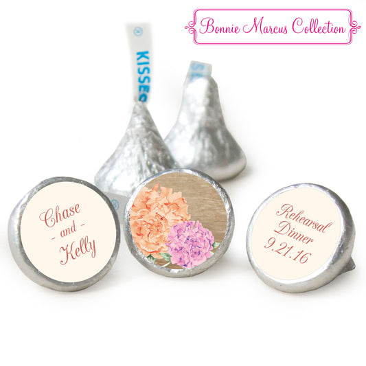 Blooming Joy Rehearsal Dinner Stickers Personalized Kisses Candy Assembled Kisses