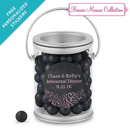 Bonnie Marcus Collection Personalized Paint Can Sweetheart Swirl Rehearsal Dinner (25 Pack)