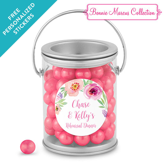 Bonnie Marcus Collection Personalized Paint Can Floral Embrace Rehearsal Dinner Favors (25 Pack)