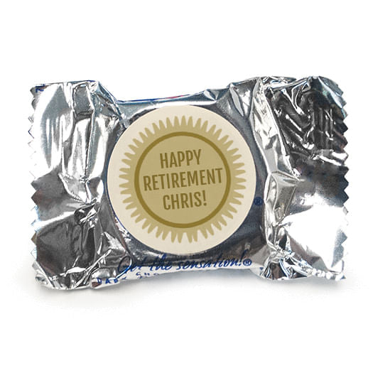 Personalized Bonnie Marcus Collection Retirement Certificate York Peppermint Patties (84 Pack) - pack of 70