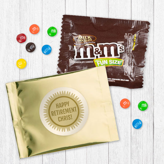 Personalized Retirement Certificate Milk Chocolate M&Ms