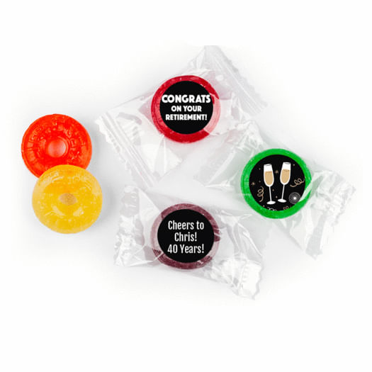 Personalized Bonnie Marcus Collection Retirement Cheers LifeSavers 5 Flavor Hard Candy (300 Pack)