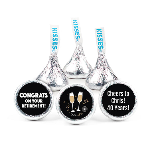 Personalized Retirement Cheers Assembled Hershey's Kisses