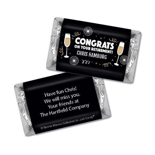 Personalized Bonnie Marcus Collection Retirement Cheers Mini Wrappers Only