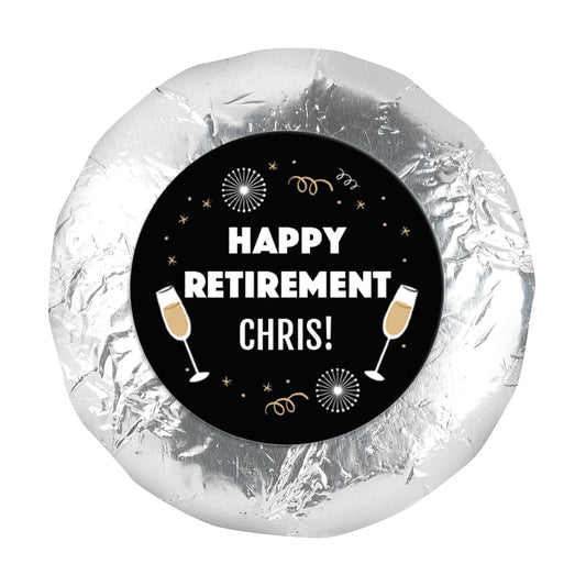 Personalized Retirement Cheers 1.25" Stickers (48 Stickers)