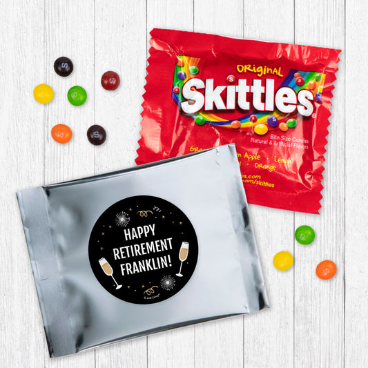 Personalized Retirement Cheers Skittles