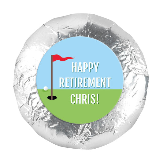 Personalized Retirement Gone Golfin' 1.25" Stickers (48 Stickers)