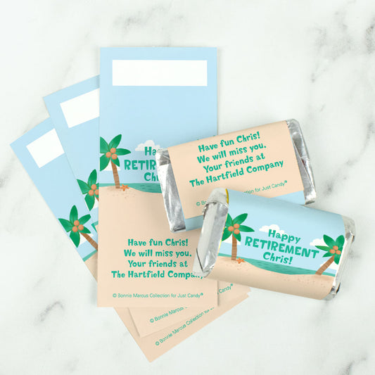 Personalized Bonnie Marcus Collection Retirement Beach Mini Wrappers Only