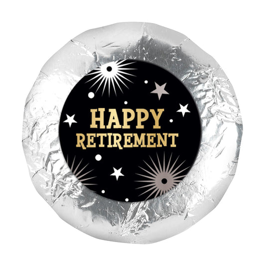 Personalized Retirement Fireworks 1.25" Stickers (48 Stickers)