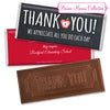 Personalized Teacher Appreciation Apple Embossed Chocolate Bar & Wrapper