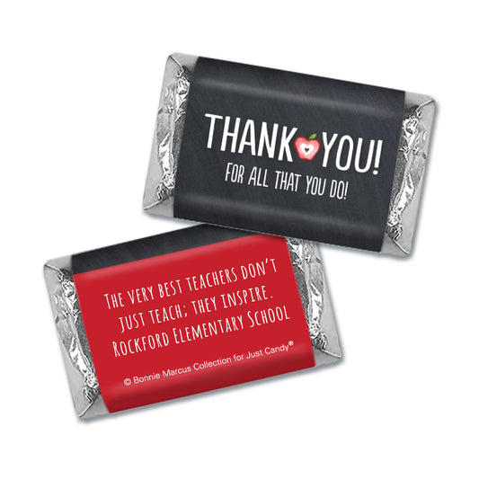 Personalized Bonnie Marcus Collection Teacher Appreciation Apple Mini Wrappers