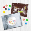 Teacher Appreciaiton Gold Stars Milk Chocolate M&Ms Favor Bag