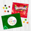 Teacher Appreciaiton Gold Stars Skittles Favor Bag