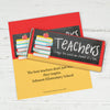 Personalized Teacher Appreciation Books Chocolate Bar Wrappers