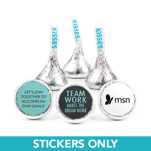 Personalized Teamwork Word Cloud 3/4" Sticker (108 Stickers)