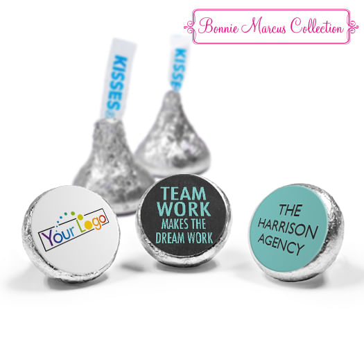 Personalized Teamwork Word Cloud Assembled Hershey's Kisses