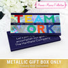 Deluxe Personalized Teamwork Acrostic Candy Bar Favor Box