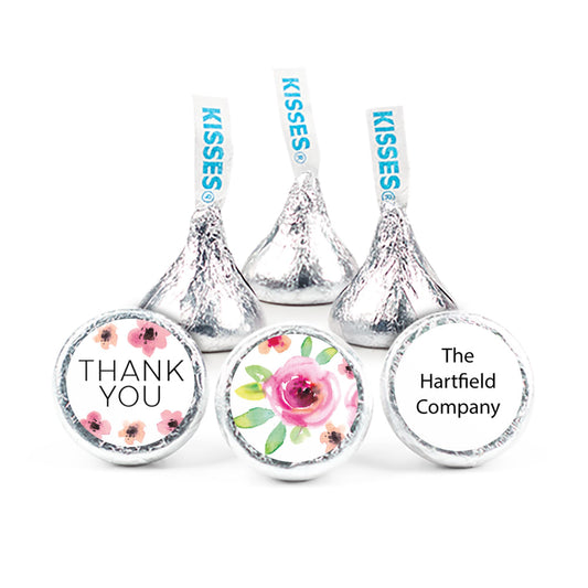 Personalized Thank You Bouquet 3/4" Stickers (108 Stickers)