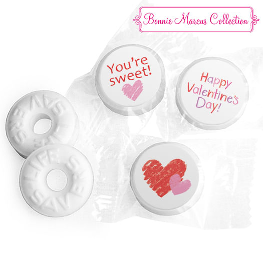 Personalized Valentine's Day Red and Pink Hearts LIFE SAVERS Mints