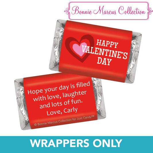 Bonnie Marcus Personalized Valentine's Day Solid Red Mini Wrappers