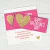 Bonnie Marcus Personalized Valentine's Day Glitter Heart Chocolate Bar Wrapper