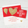 Bonnie Marcus Personalized Valentine's Day Glitter Heart Chocolate Bar Wrapper