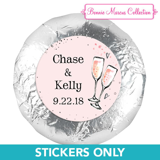 Wedding The Bubbly Personalized Stickers (48 Stickers)