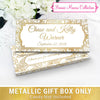 Deluxe Personalized Wedding Flowers Candy Bar Favor Box