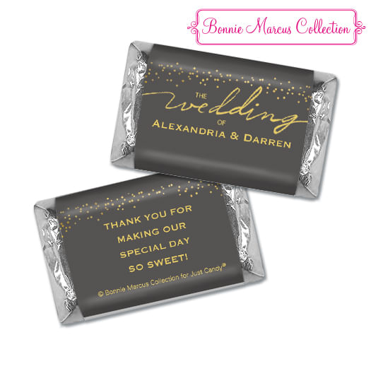 Personalized Bonnie Marcus Wedding Divine Gold Hershey's Miniatures