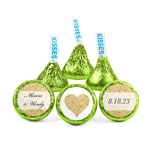 Personalized Wedding Glitter Hershey's Kisses