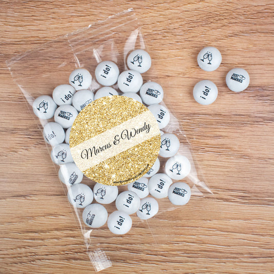 Personalized Wedding All that Glitters Candy Bag with JC Chocolate Minis